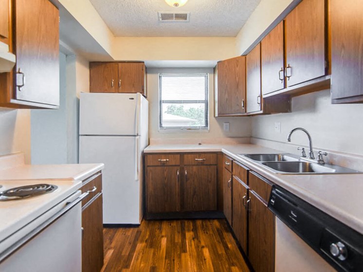 kitchen at Prairie Walk apartments